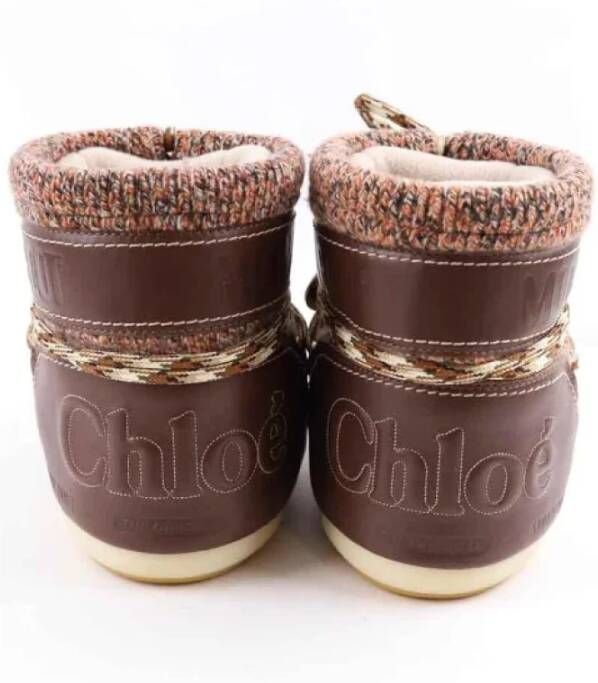 Chloé Pre-owned Leather boots Brown Dames