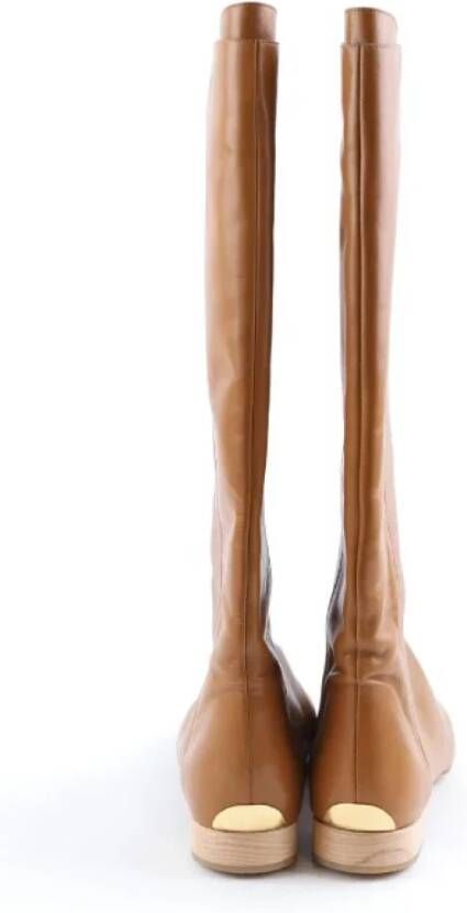 Chloé Pre-owned Leather boots Brown Dames