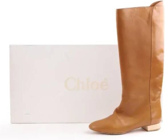 Chloé Pre-owned Leather boots Brown Dames