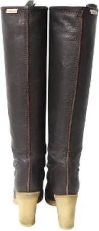 Chloé Pre-owned Leather boots Brown Dames