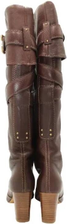 Chloé Pre-owned Leather boots Brown Dames