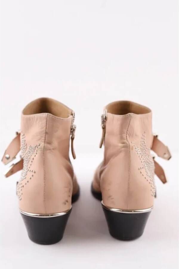 Chloé Pre-owned Leather boots Pink Dames