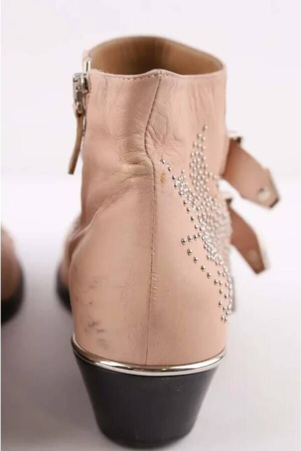 Chloé Pre-owned Leather boots Pink Dames