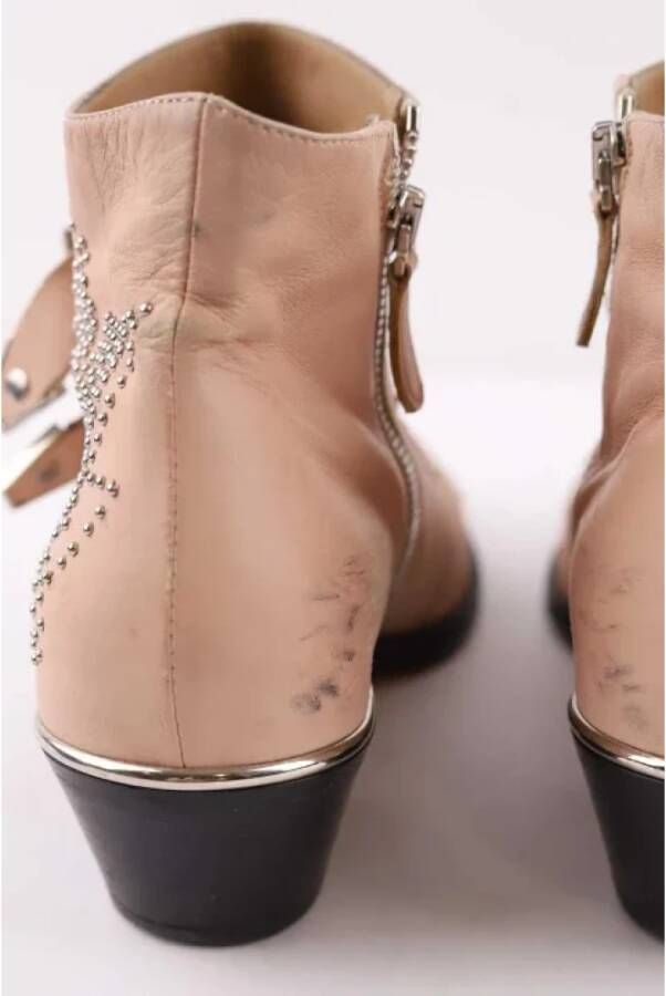 Chloé Pre-owned Leather boots Pink Dames