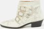 Chloé Pre-owned Leather boots White Dames - Thumbnail 2