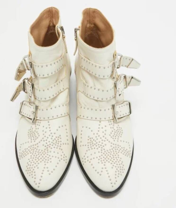 Chloé Pre-owned Leather boots White Dames