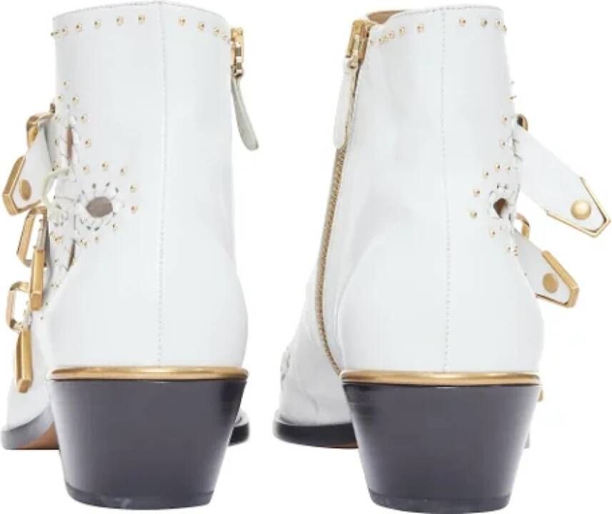 Chloé Pre-owned Leather boots White Dames