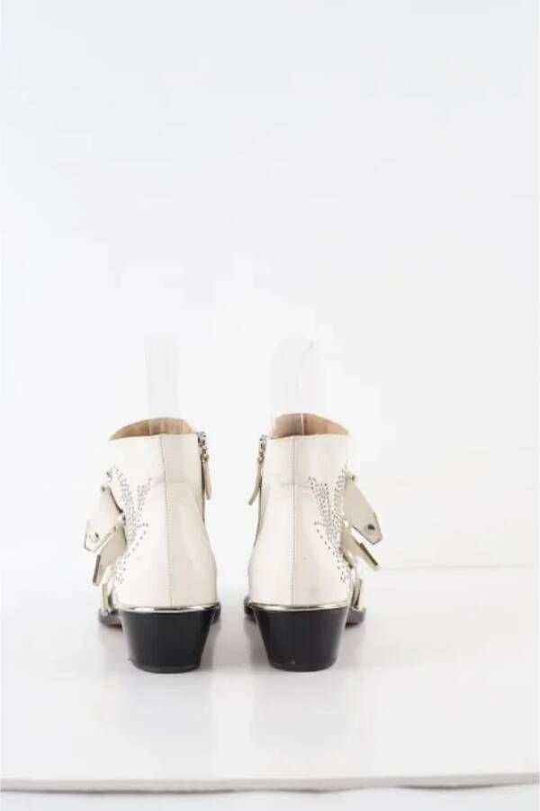 Chloé Pre-owned Leather boots White Dames