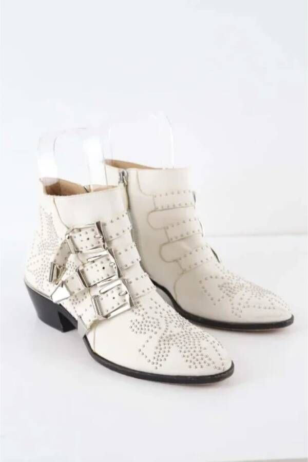 Chloé Pre-owned Leather boots White Dames