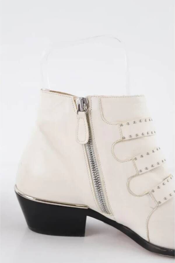 Chloé Pre-owned Leather boots White Dames