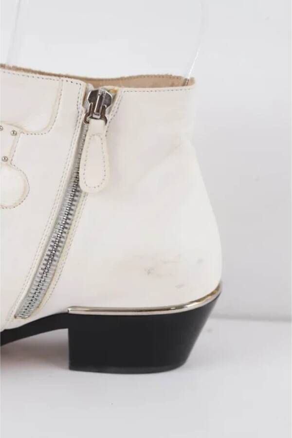 Chloé Pre-owned Leather boots White Dames