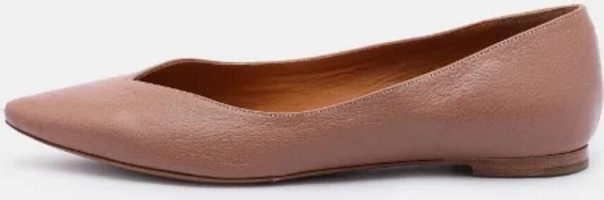 Chloé Pre-owned Leather flats Beige Dames