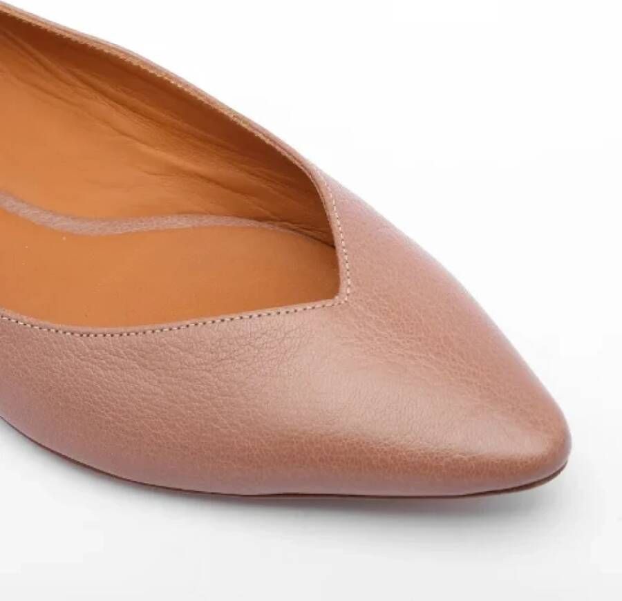 Chloé Pre-owned Leather flats Beige Dames