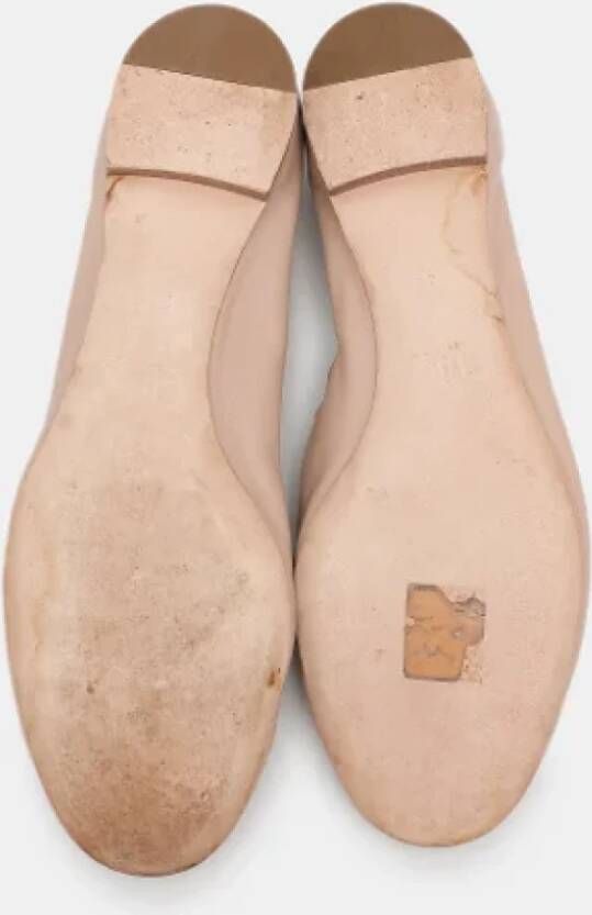 Chloé Pre-owned Leather flats Beige Dames