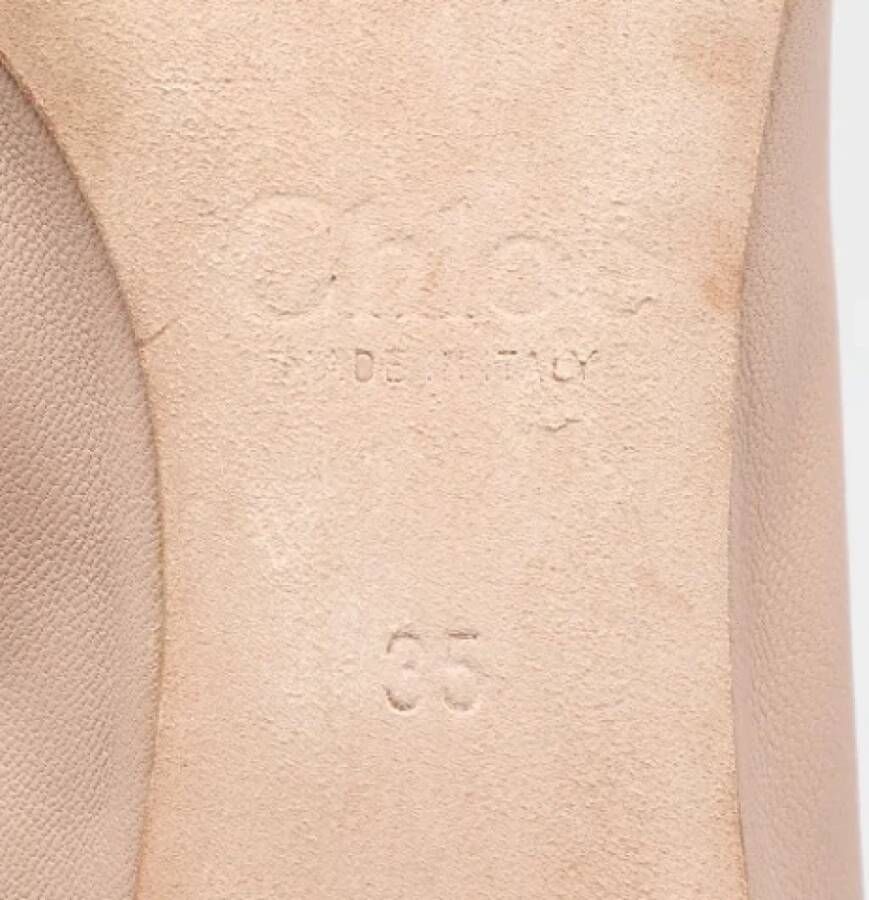 Chloé Pre-owned Leather flats Beige Dames