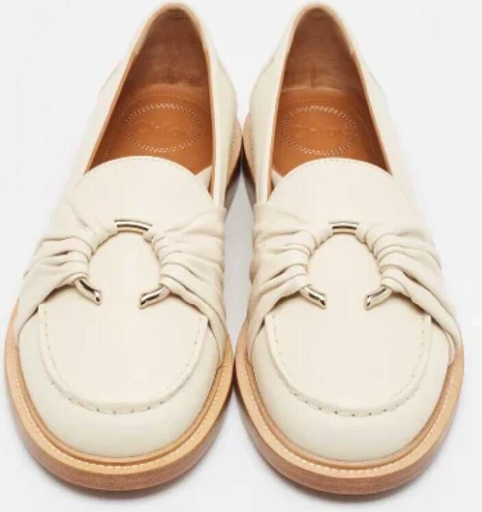 Chloé Pre-owned Leather flats Beige Dames