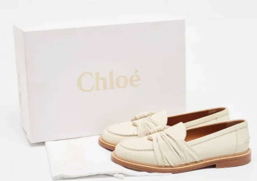 Chloé Pre-owned Leather flats Beige Dames