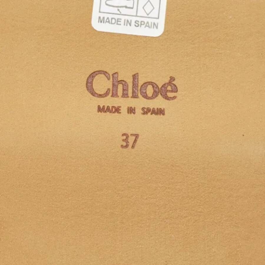 Chloé Pre-owned Leather flats Beige Dames