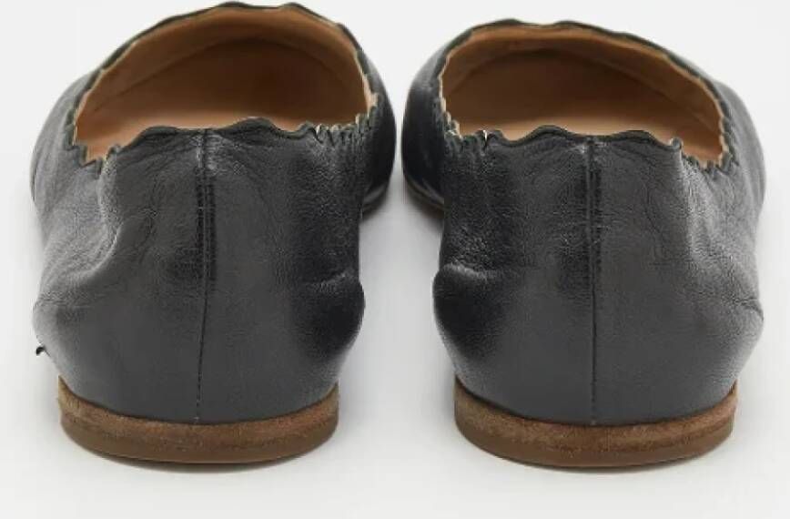 Chloé Pre-owned Leather flats Black Dames