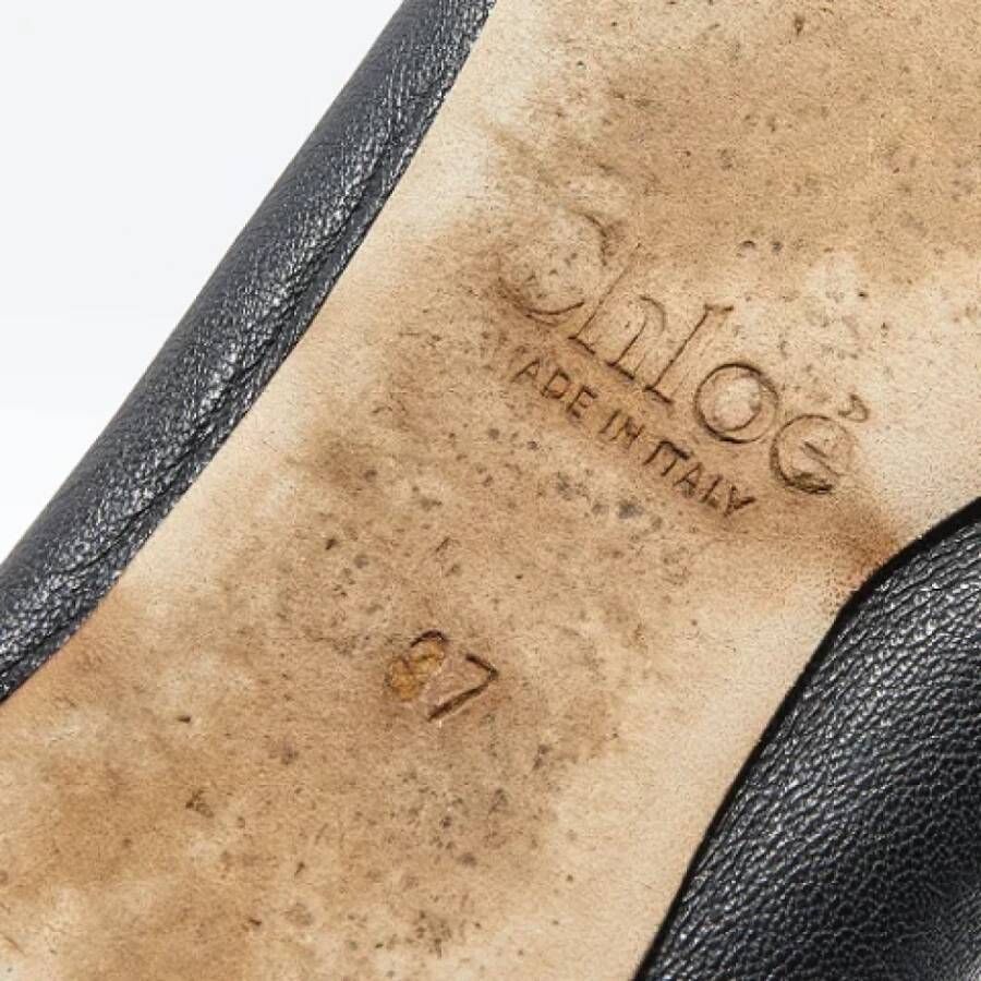 Chloé Pre-owned Leather flats Black Dames