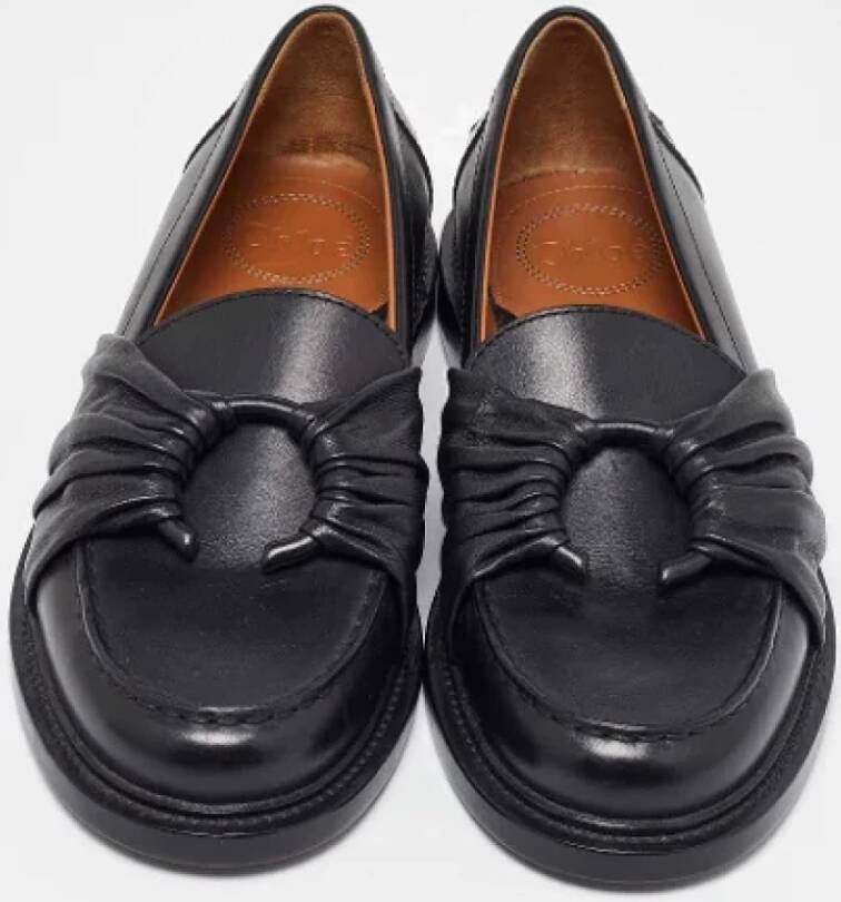 Chloé Pre-owned Leather flats Black Dames