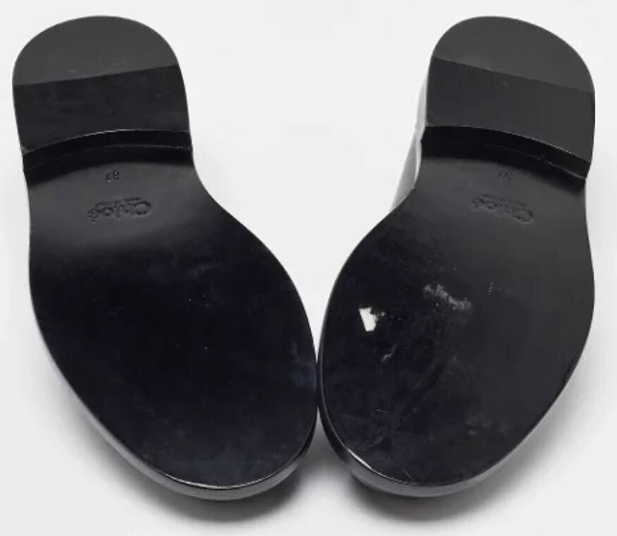 Chloé Pre-owned Leather flats Black Dames