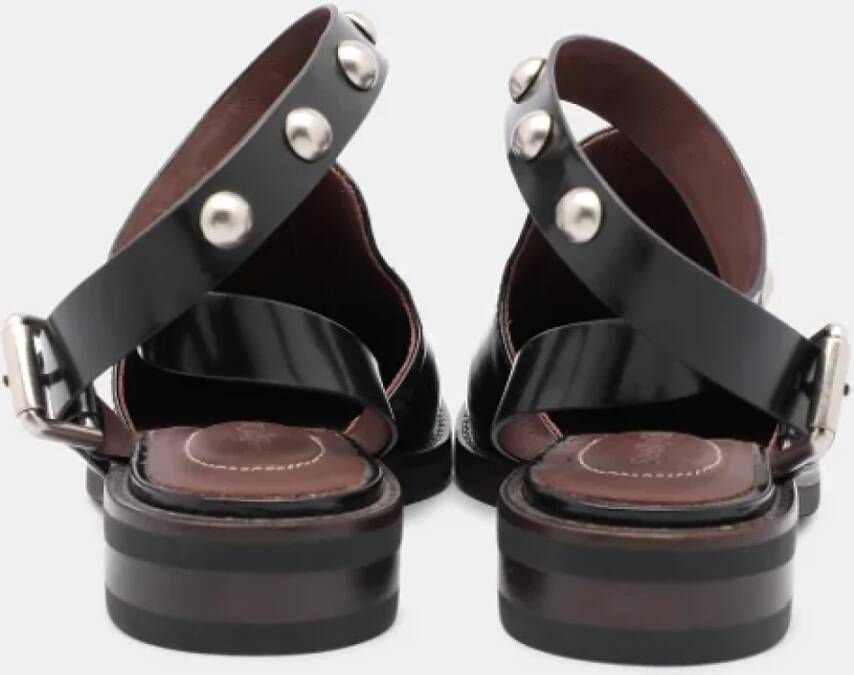 Chloé Pre-owned Leather flats Black Dames