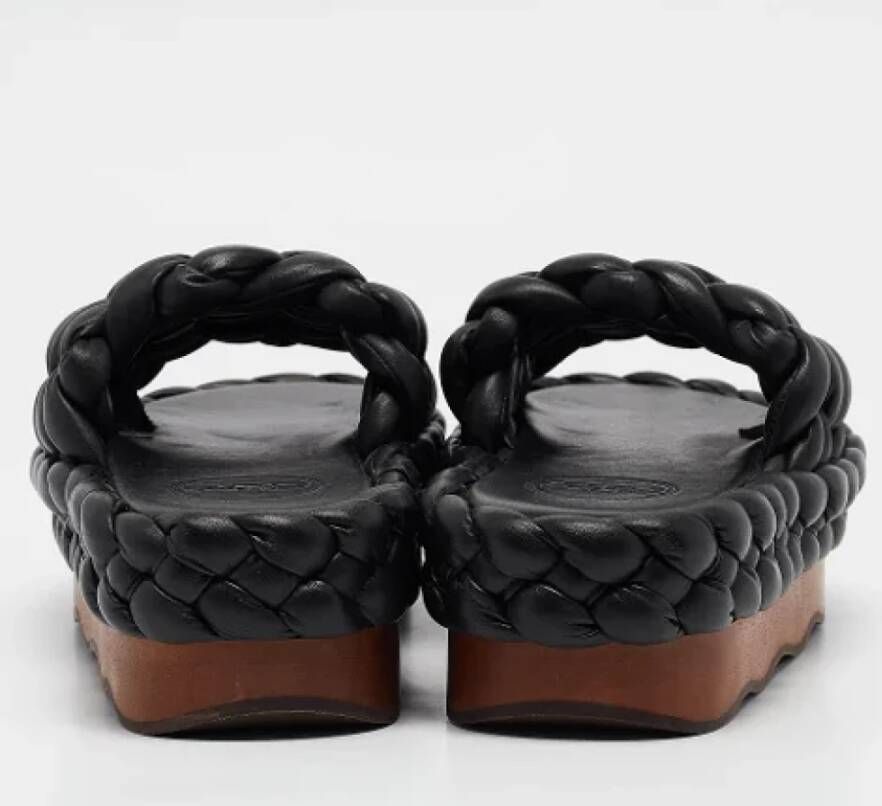 Chloé Pre-owned Leather flats Black Dames