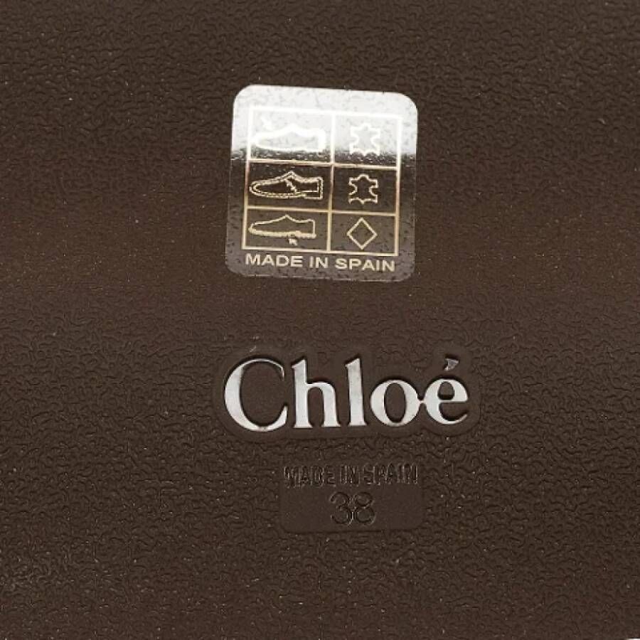 Chloé Pre-owned Leather flats Black Dames