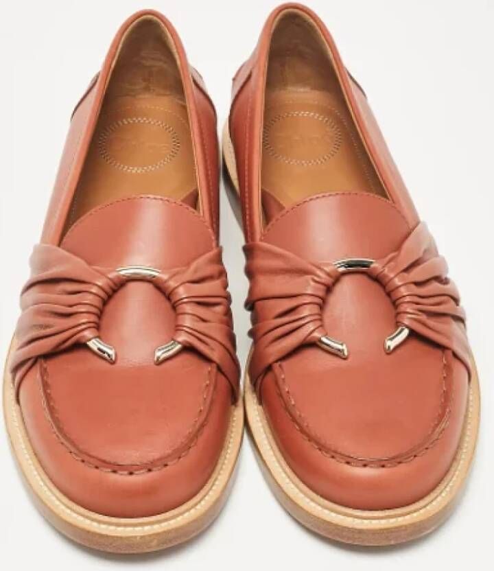 Chloé Pre-owned Leather flats Brown Dames