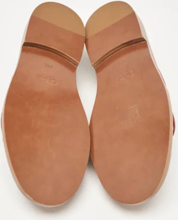 Chloé Pre-owned Leather flats Brown Dames