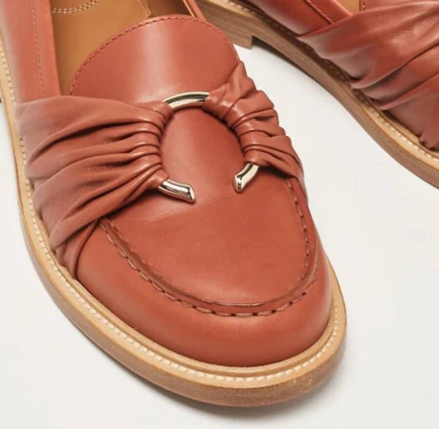 Chloé Pre-owned Leather flats Brown Dames