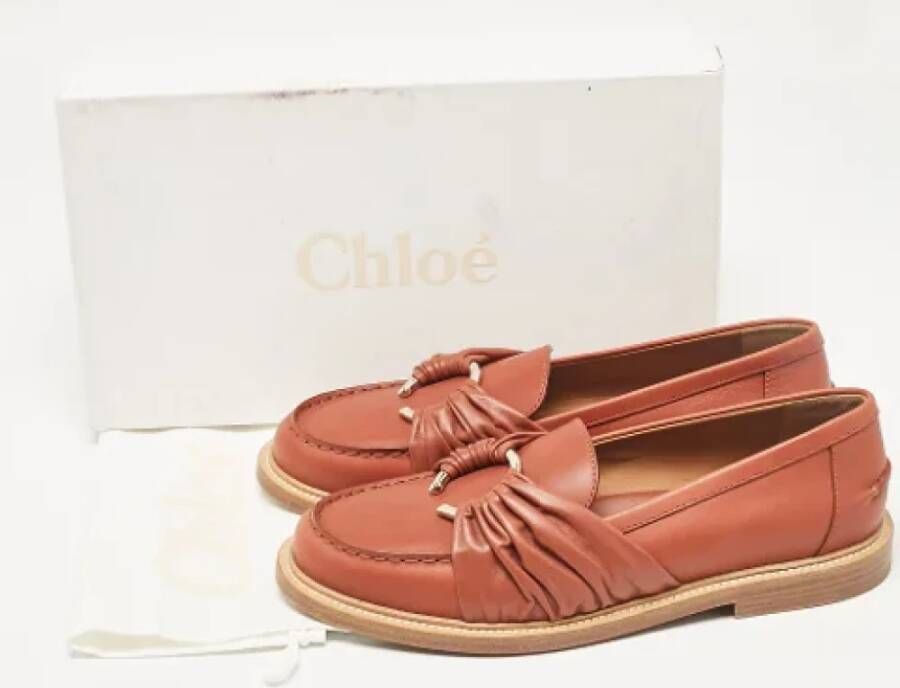 Chloé Pre-owned Leather flats Brown Dames