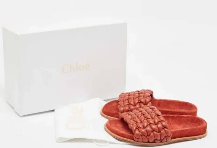 Chloé Pre-owned Leather flats Brown Dames