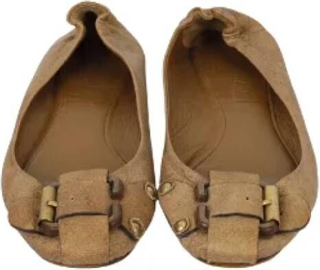 Chloé Pre-owned Leather flats Brown Dames