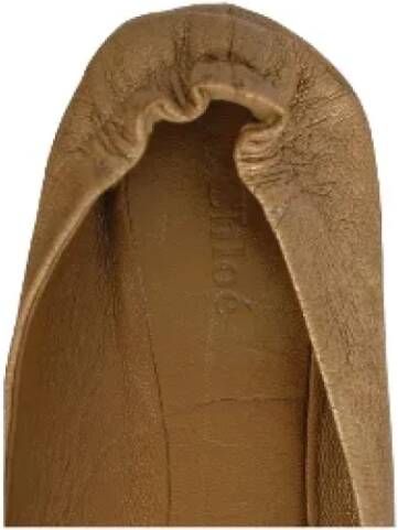 Chloé Pre-owned Leather flats Brown Dames