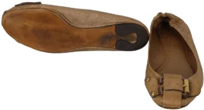 Chloé Pre-owned Leather flats Brown Dames