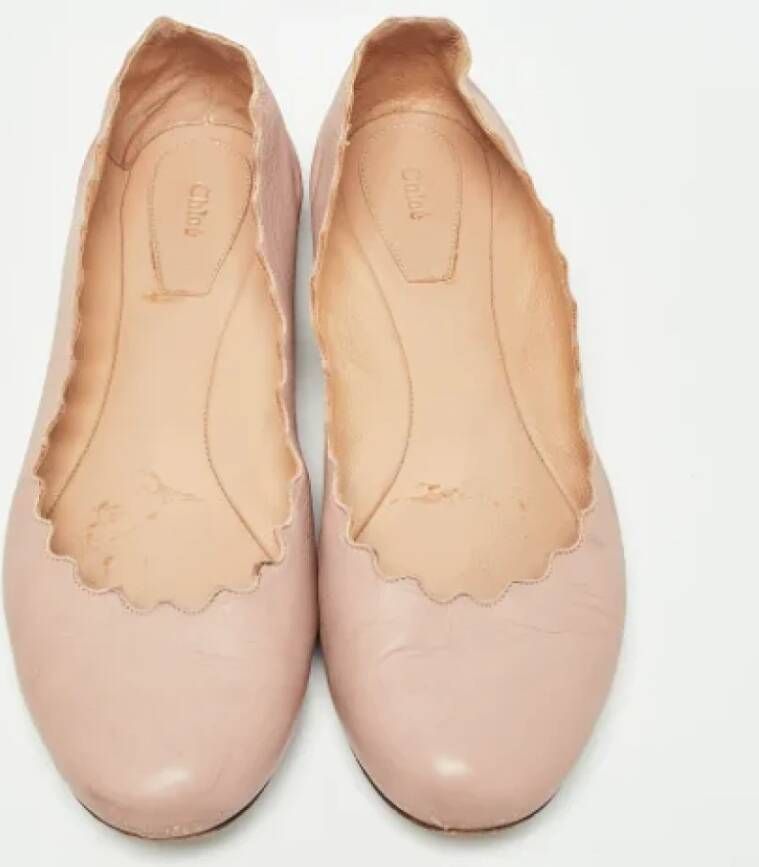 Chloé Pre-owned Leather flats Pink Dames