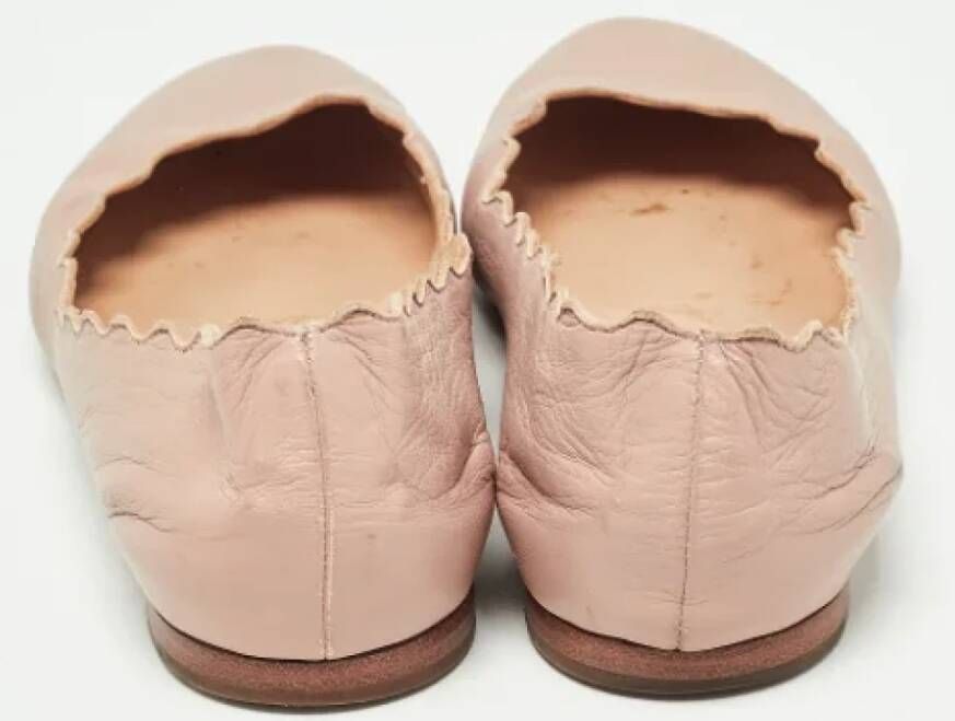 Chloé Pre-owned Leather flats Pink Dames