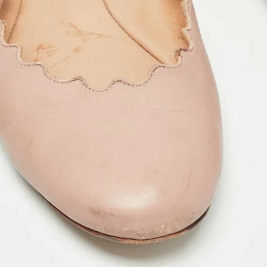 Chloé Pre-owned Leather flats Pink Dames