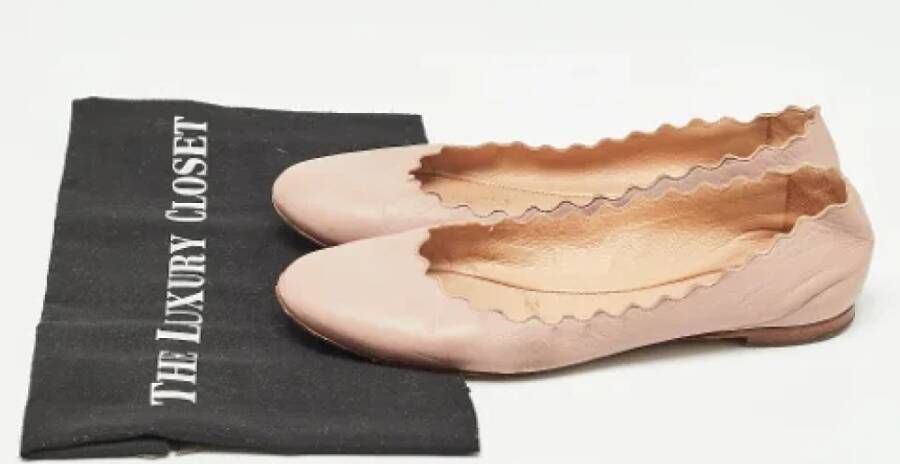 Chloé Pre-owned Leather flats Pink Dames