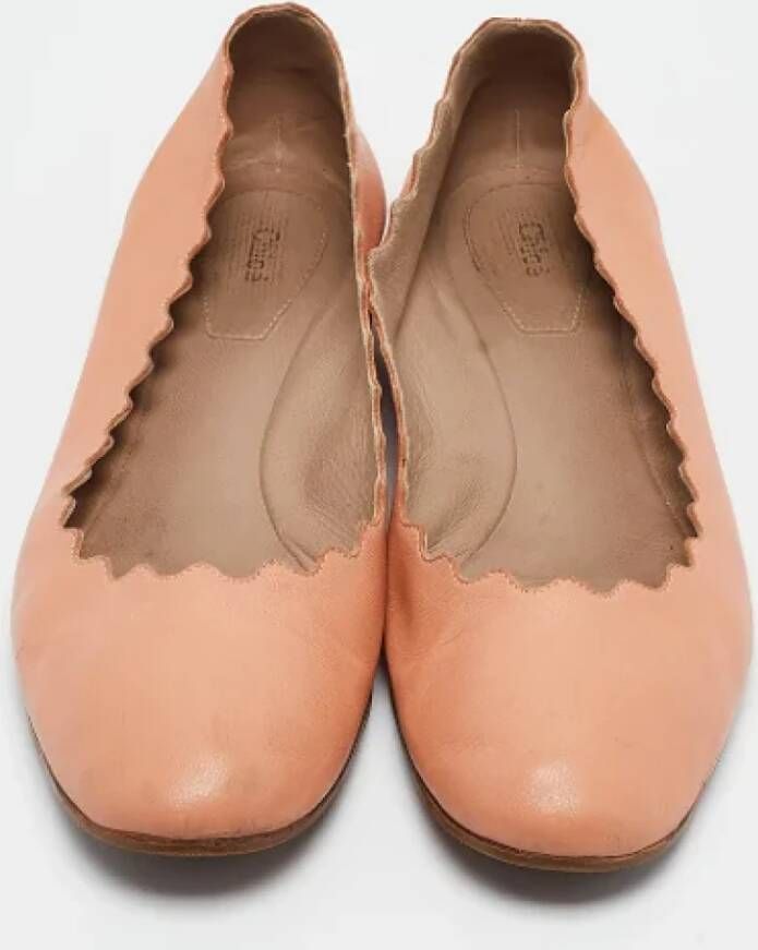 Chloé Pre-owned Leather flats Pink Dames