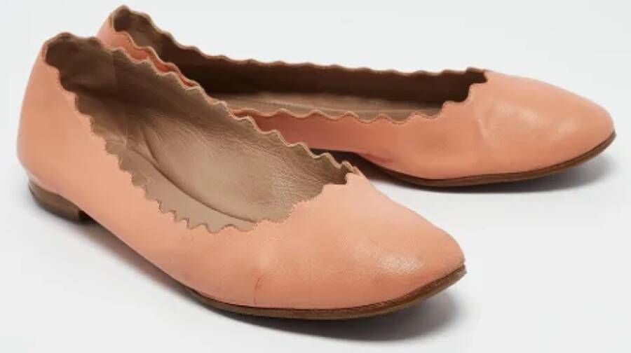 Chloé Pre-owned Leather flats Pink Dames