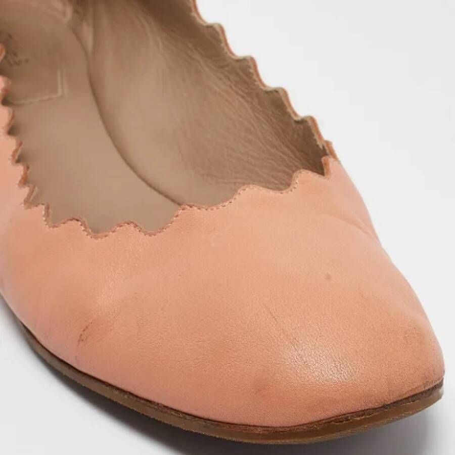 Chloé Pre-owned Leather flats Pink Dames