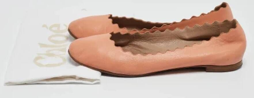 Chloé Pre-owned Leather flats Pink Dames