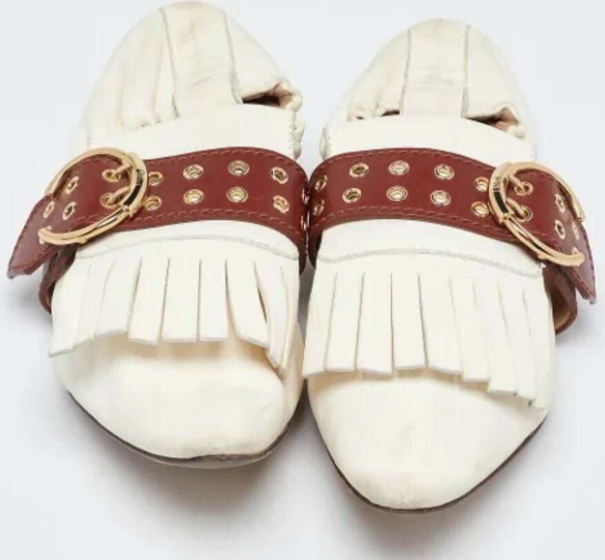 Chloé Pre-owned Leather flats White Dames