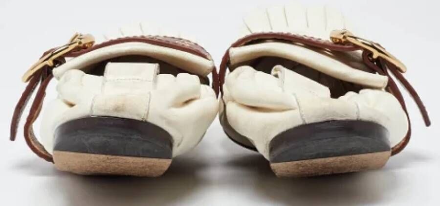 Chloé Pre-owned Leather flats White Dames