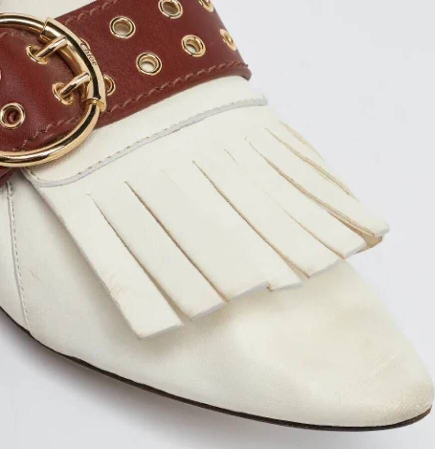 Chloé Pre-owned Leather flats White Dames