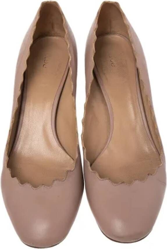 Chloé Pre-owned Leather heels Beige Dames