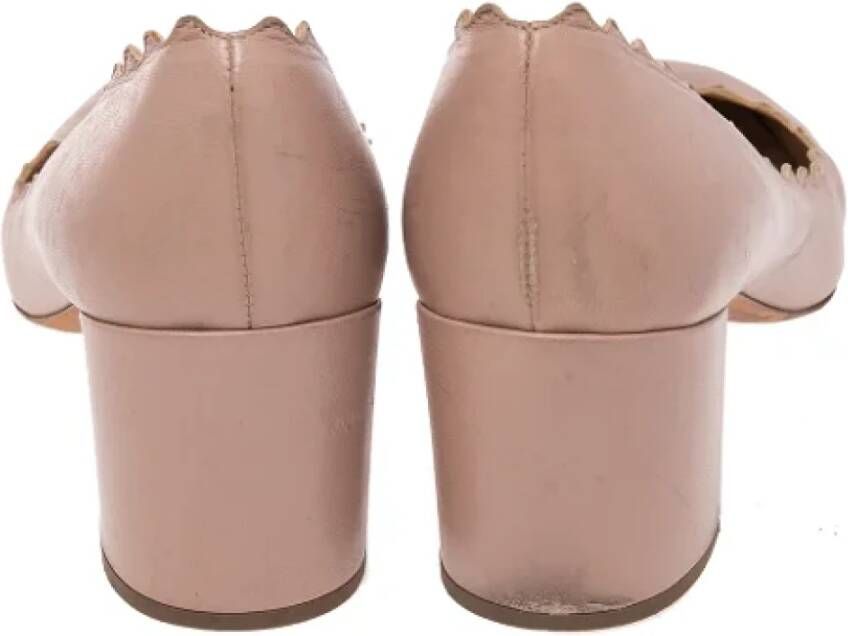 Chloé Pre-owned Leather heels Beige Dames